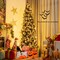 Pre-lit Christmas Halloween Tree with PVC Branch Tips and Warm White Lights Ideal for Holiday Season